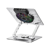 Wozinsky CoolBase Stativ for Bærbar PC / Nettbrett med RGB-Belysning & Kjøling – Grå