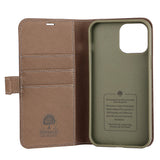iPhone 13 Pro Max Onsala Eco Lommebok - Nedbrytbart deksel med lommebok - Brun