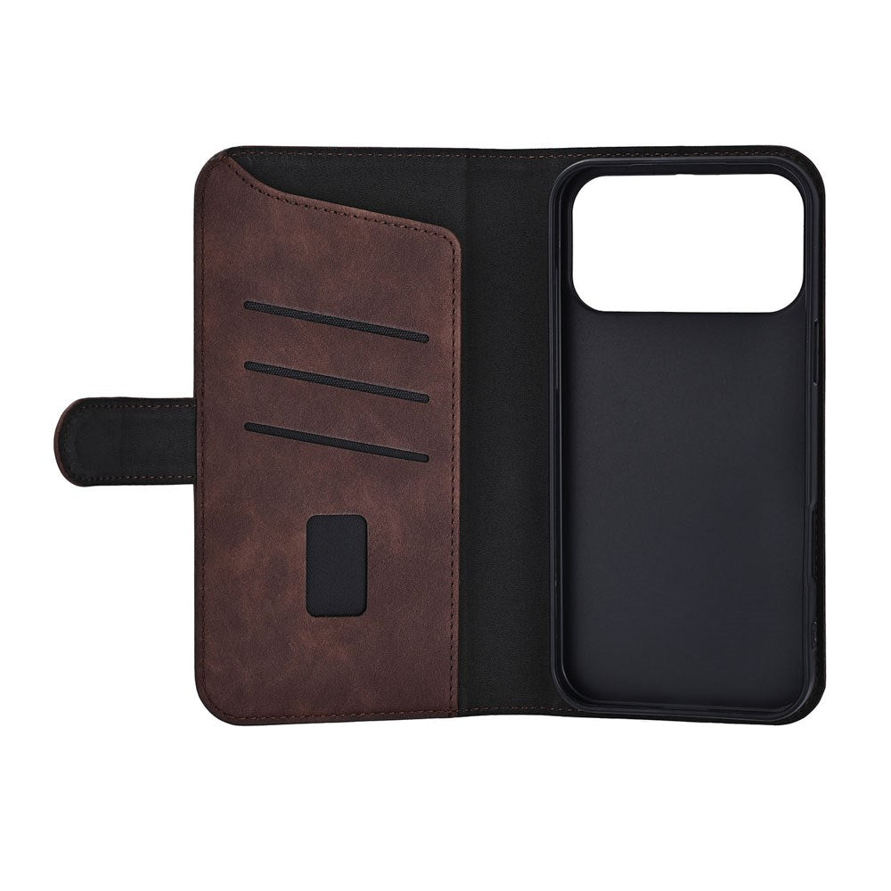 iPhone 17 Pro Max GEAR Kunstskinn Flip Deksel - MagSafe Kompatibel - Brun