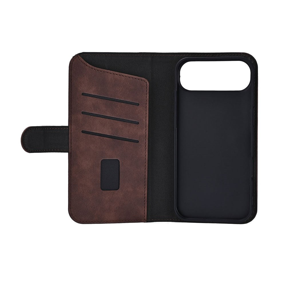 iPhone Air GEAR Kunstskinn Flip Deksel - MagSafe Kompatibel - Brun