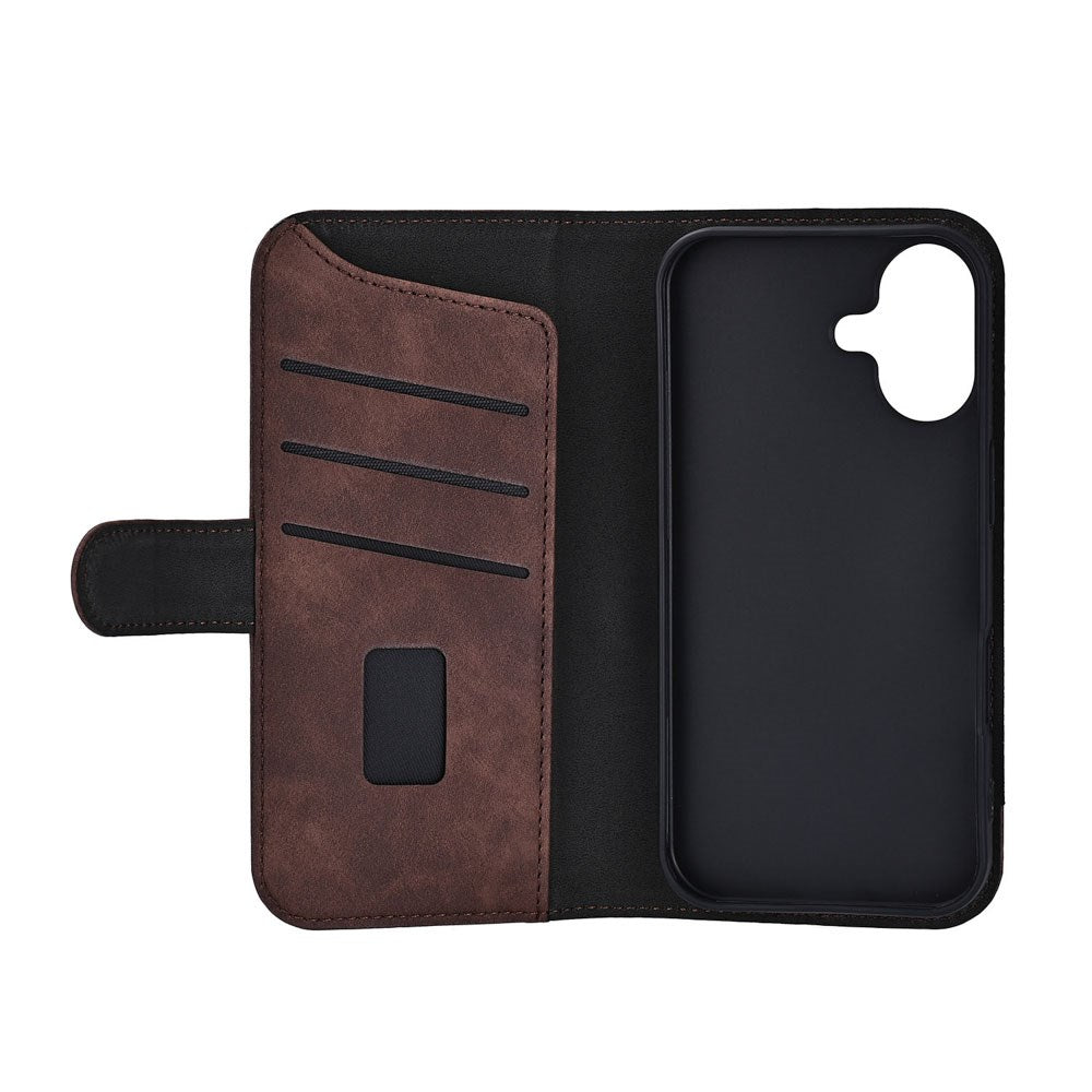 iPhone 17 GEAR Kunstskinn Flip Deksel - MagSafe Kompatibel - Brun