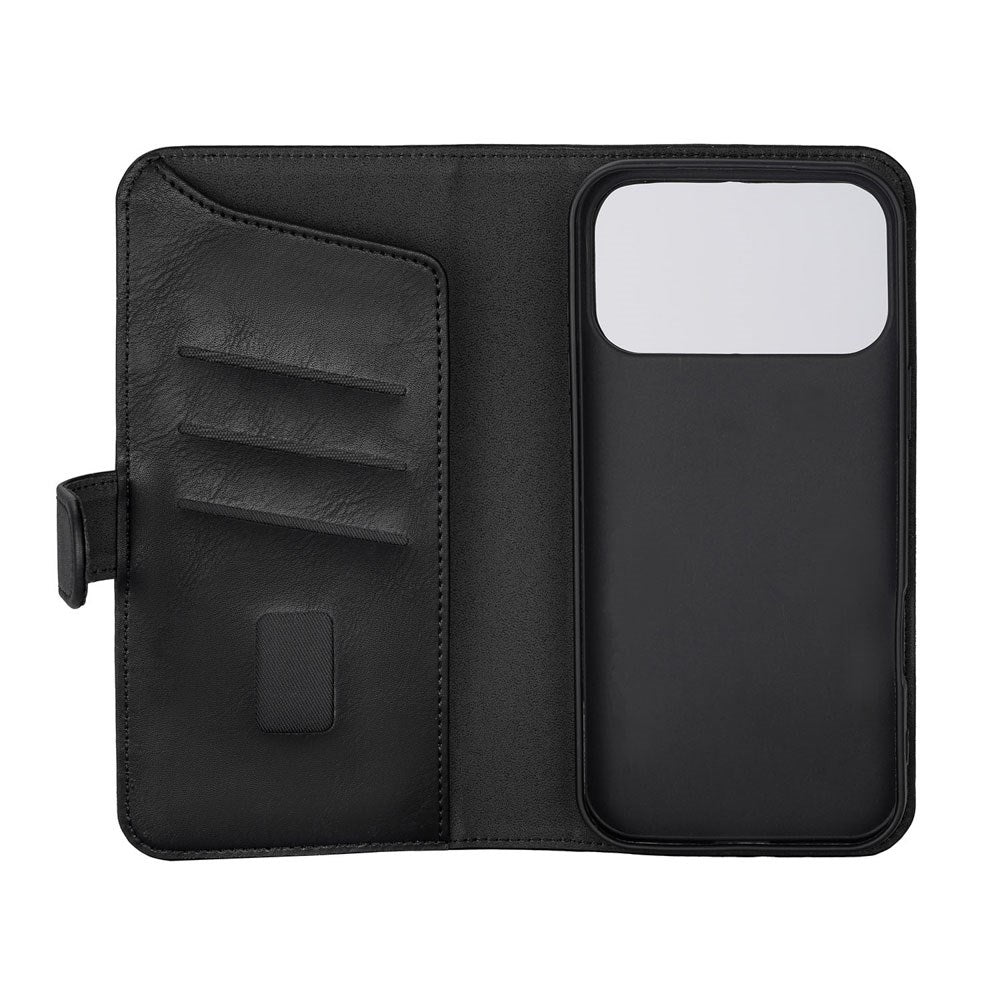 iPhone 17 Pro Max GEAR Kunstskinn Flip Deksel - MagSafe Kompatibel - Svart