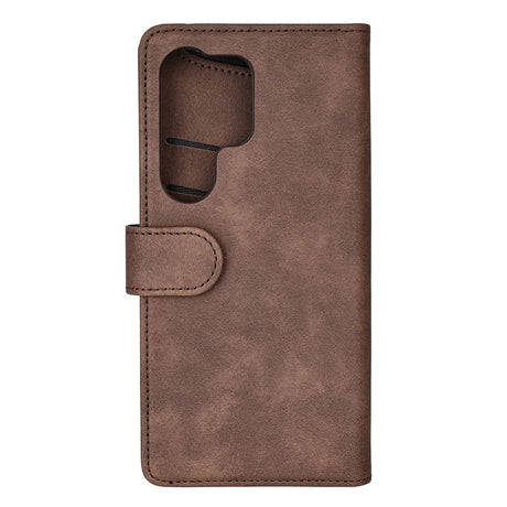 Samsung Galaxy S25 Ultra GEAR Classic Flip-deksel Kunst Skinn med Kortholder - Brun