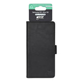 Samsung Galaxy S25 Ultra GEAR Classic Flip-deksel Kunst Skinn med Kortholder - Svart