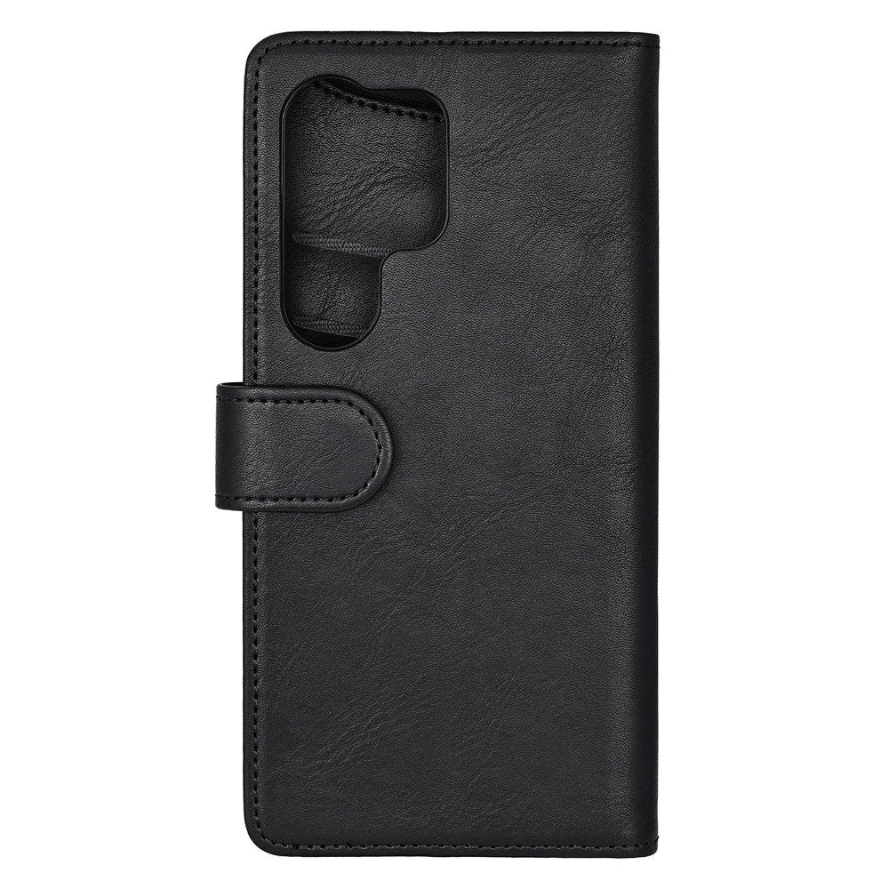 Samsung Galaxy S25 Ultra GEAR Classic Flip-deksel Kunst Skinn med Kortholder - Svart
