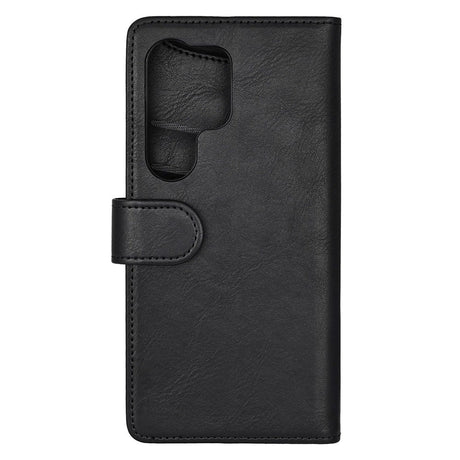 Samsung Galaxy S25 Ultra GEAR Classic Flip-deksel Kunst Skinn med Kortholder - Svart