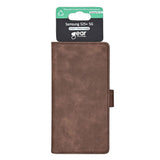 Samsung Galaxy S25+ (Plus) GEAR Classic Flip-deksel Kunst Skinn med Kortholder - Brun