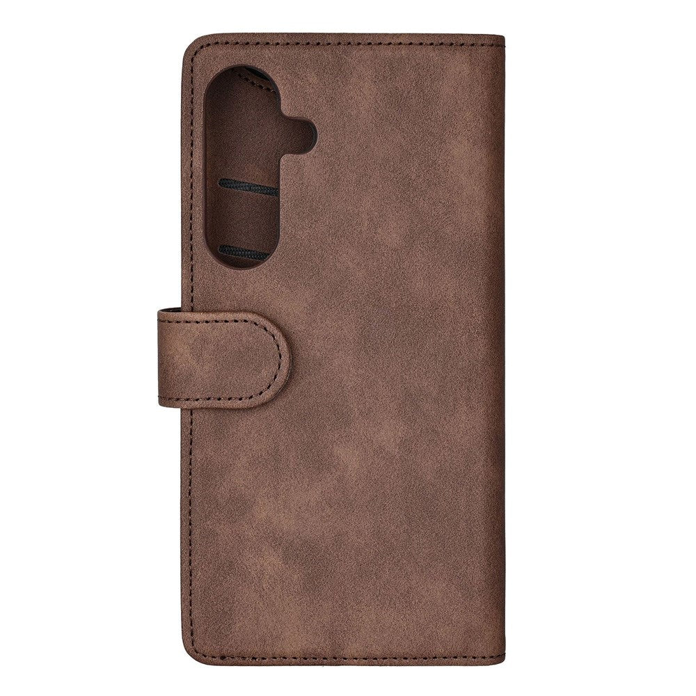 Samsung Galaxy S25+ (Plus) GEAR Classic Flip-deksel Kunst Skinn med Kortholder - Brun