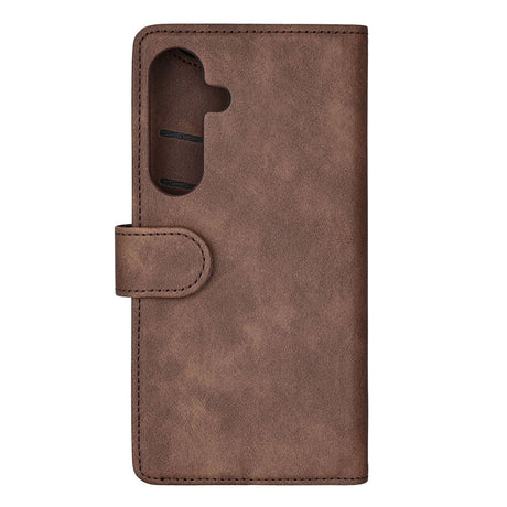 Samsung Galaxy S25+ (Plus) GEAR Classic Flip-deksel Kunst Skinn med Kortholder - Brun