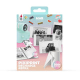 MOB Fotopapir til MOB Pixiprint Kamera - inkl. Minnebok & Klistremerker - 4 stk - Hvit
