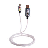 Rick & Morty Light Up USB-A til USB-C Kabel 1,2 Meter - Svart / Multi