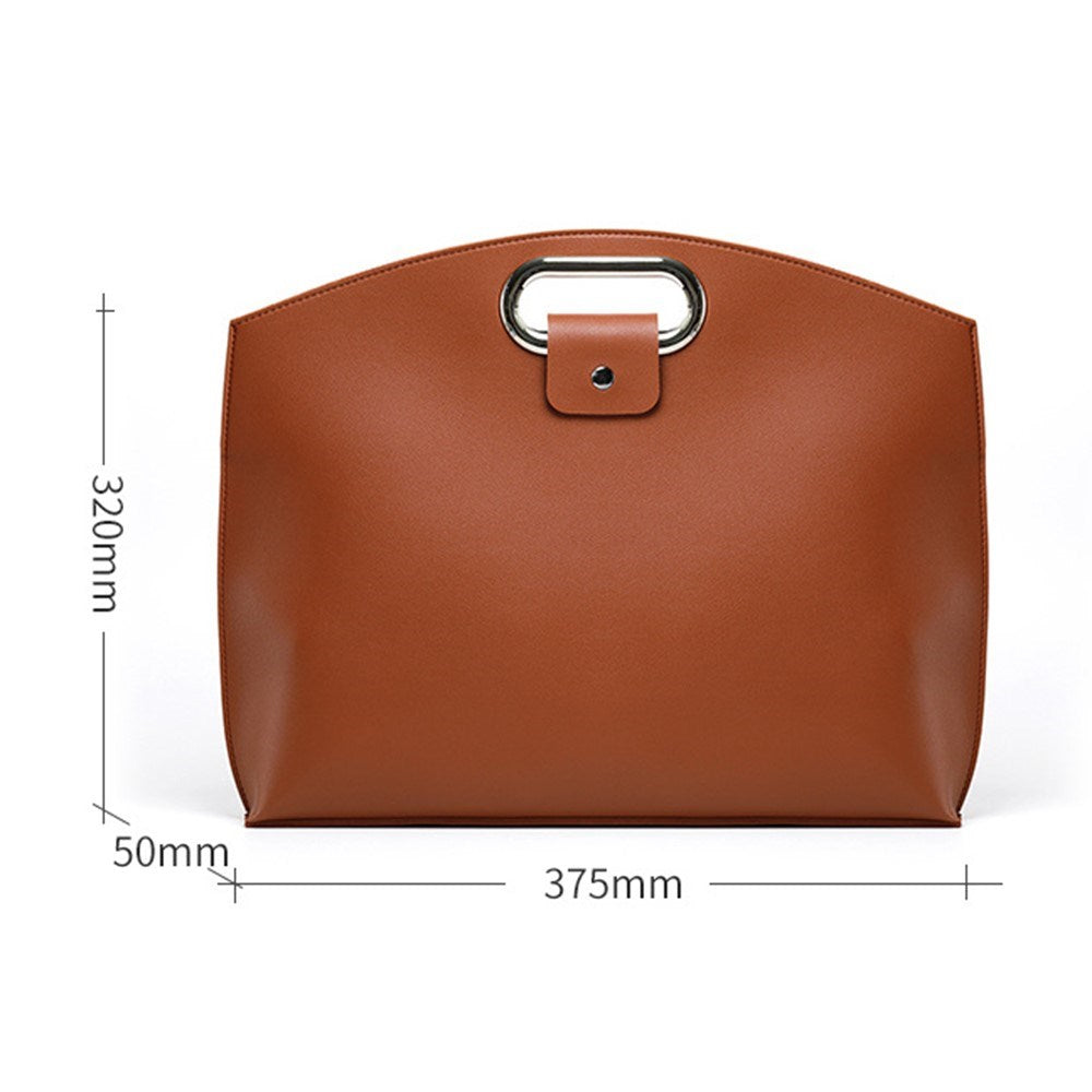 Kunstskinn MacBook / Laptop 13-14" Veske - 32 x 37.5 cm - Brun