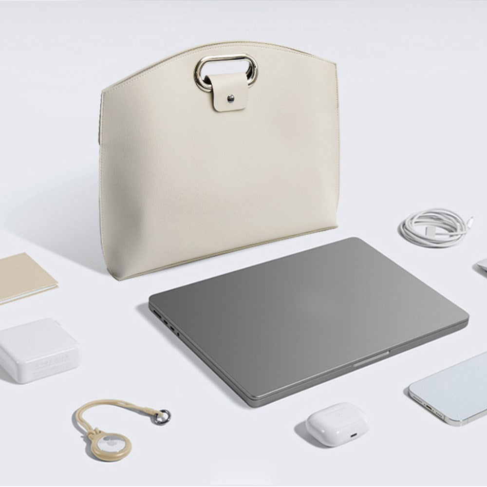 Kunstskinn MacBook / Laptop 13-14" Veske - 32 x 37.5 cm - Grønn