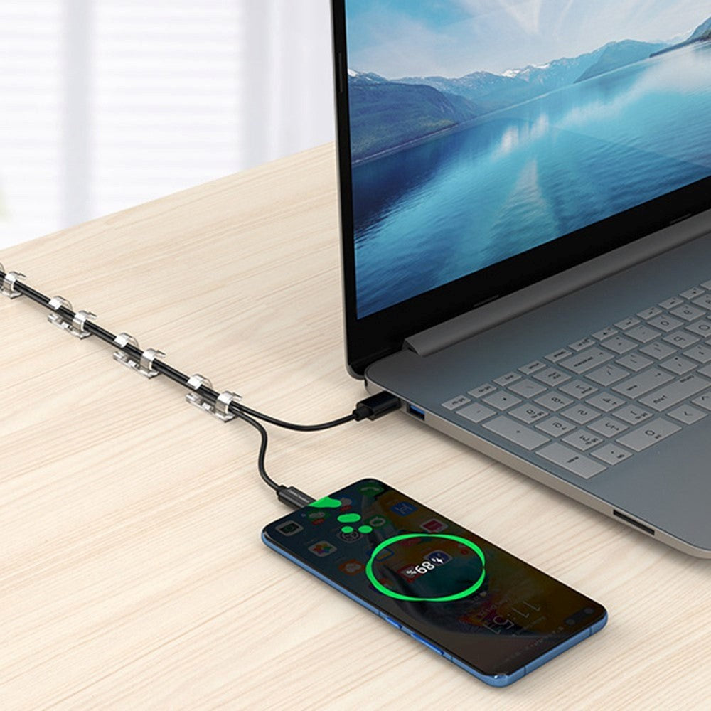 CableCreation Dobbeltklebende Kabelholder - Small - 50 stk - Gjennomsiktig