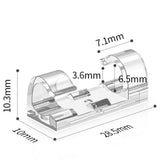 CableCreation Dobbeltklebende Kabelholder - Small - 50 stk - Gjennomsiktig