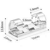 CableCreation Dobbeltklebende Kabelholder - Large - 50 stk - Gjennomsiktig