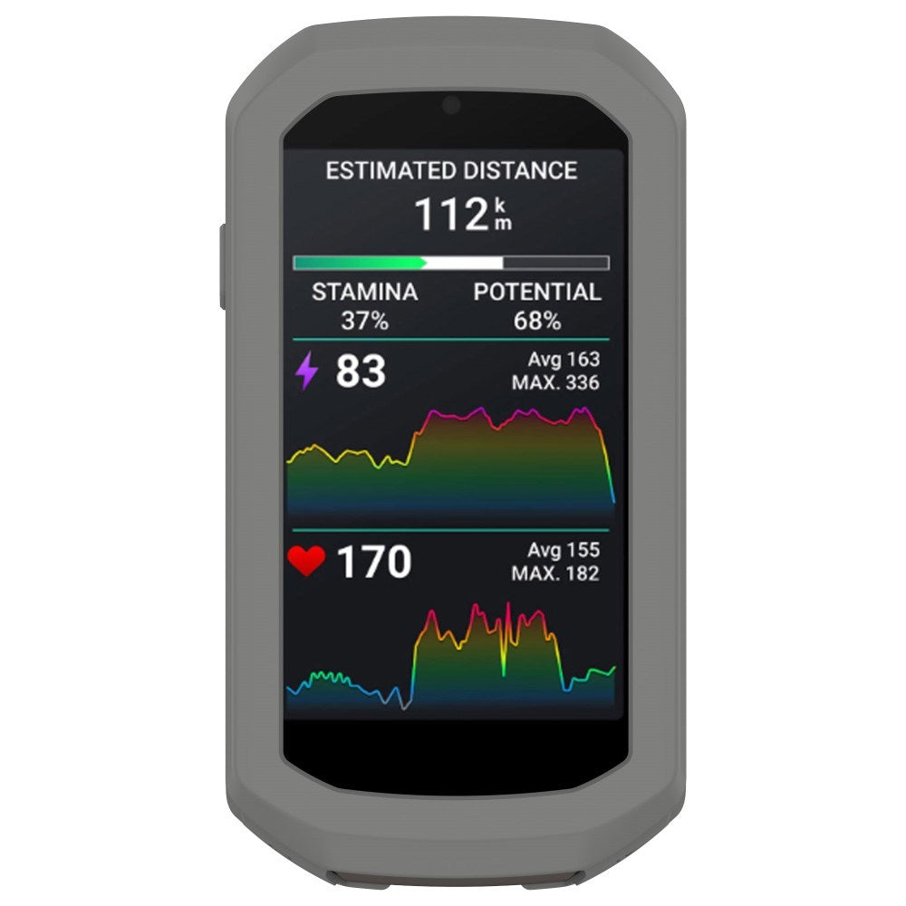 EIDERWOOD Garmin Edge 1050 Silikon Sykkel Computer Deksel - Mørk Grå