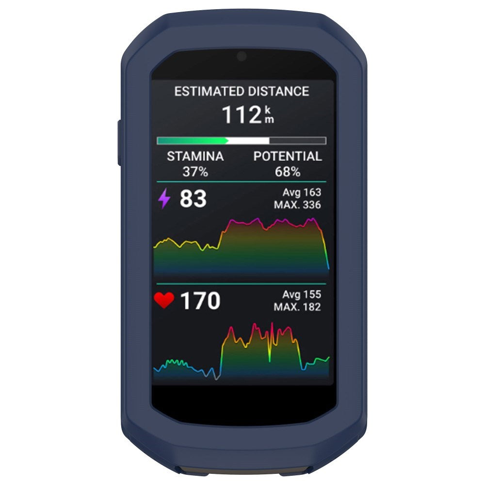 EIDERWOOD Garmin Edge 1050 Silikon Sykkel Computer Deksel - Mørk Blå
