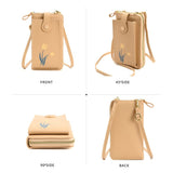 Universal Skinn Clutch m. Skulderrem (160 x 80 mm) - Blå