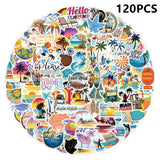 Klistremerker med Sommertema - 120 stk.