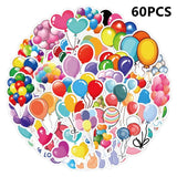 60 x Dekorative Klistremerker - Ballonger