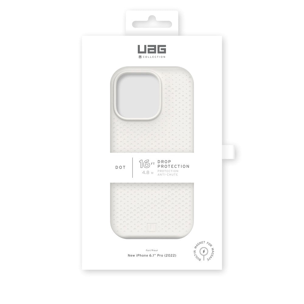 UAG [U] Dot Series iPhone 14 Pro Håndverksdeksel Silikon - MagSafe Kompatibel - Marshmallow