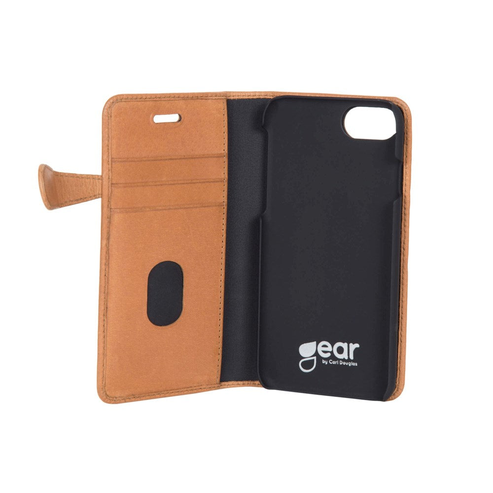 iPhone 6 / 6s Buffalo 2-i-1 Ekte Skinn Flip Deksel - Beige
