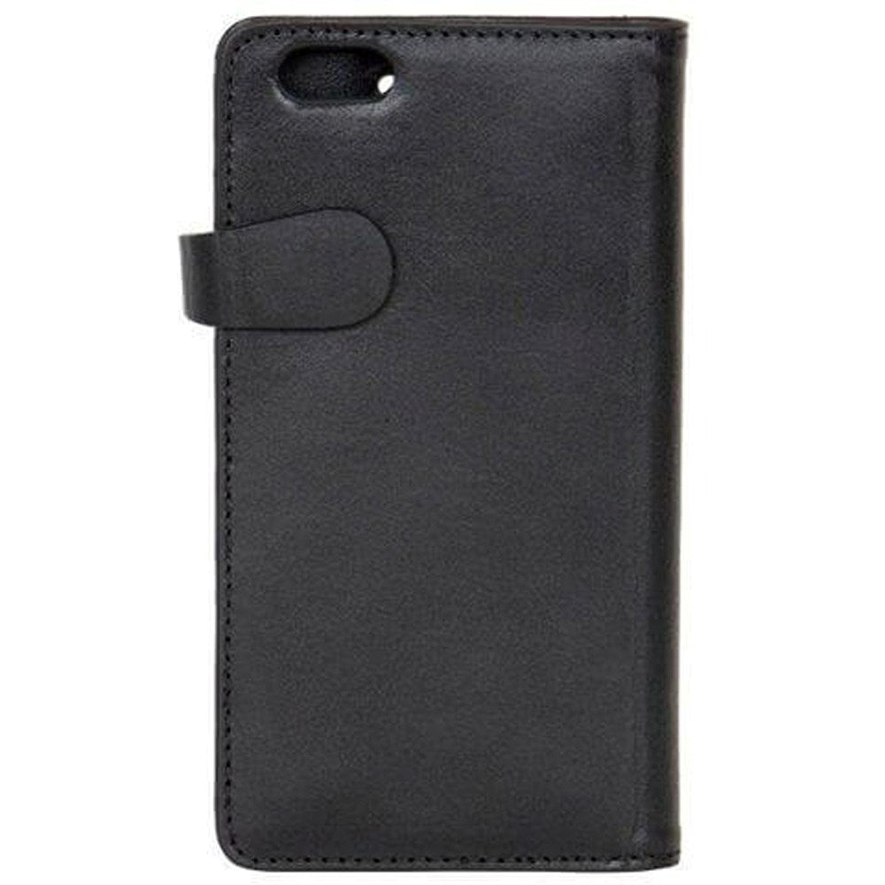 iPhone 6 Plus / 6s Plus Buffalo 2-i-1 Ekte Skinn Flip Deksel - Svart
