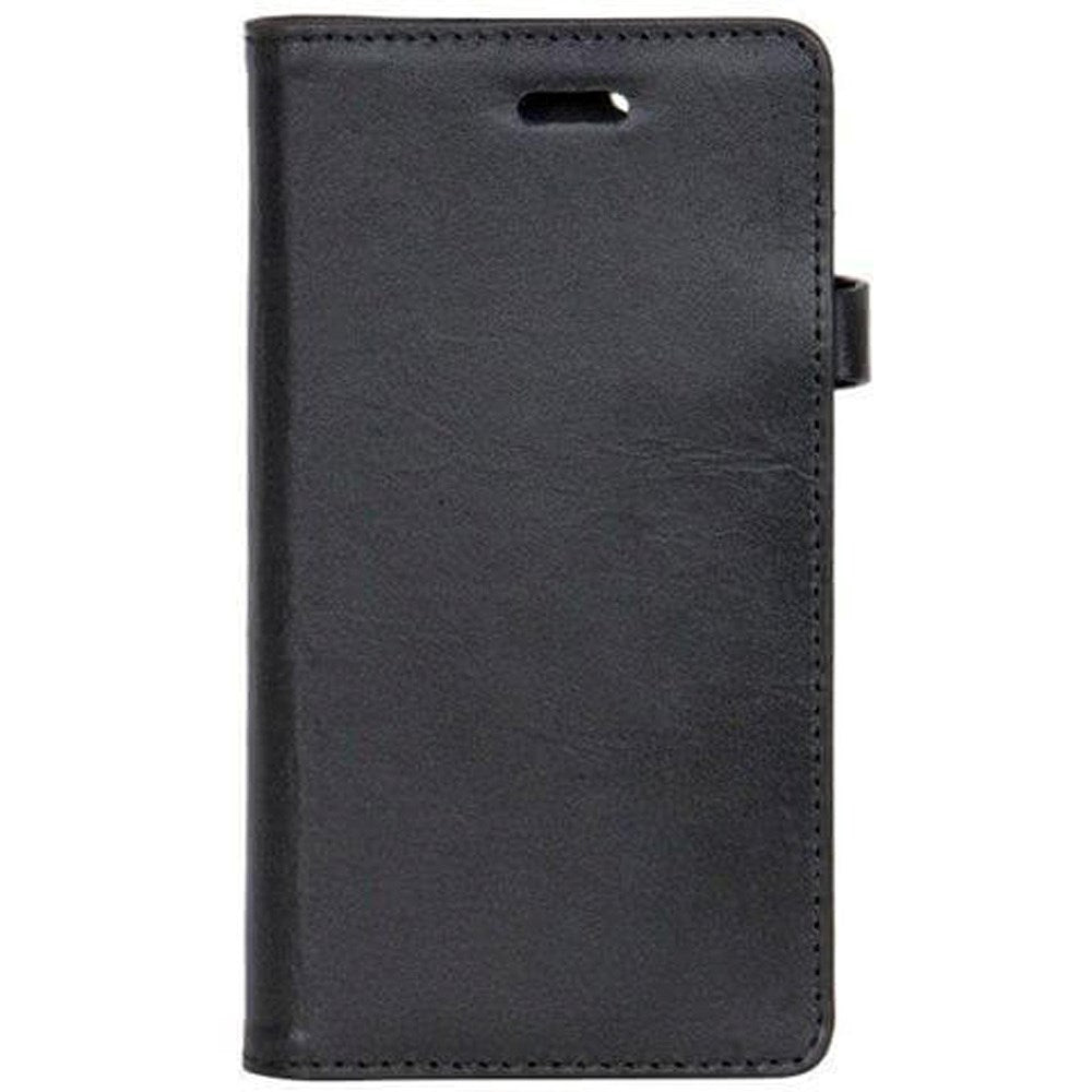iPhone 6 Plus / 6s Plus Buffalo 2-i-1 Ekte Skinn Flip Deksel - Svart