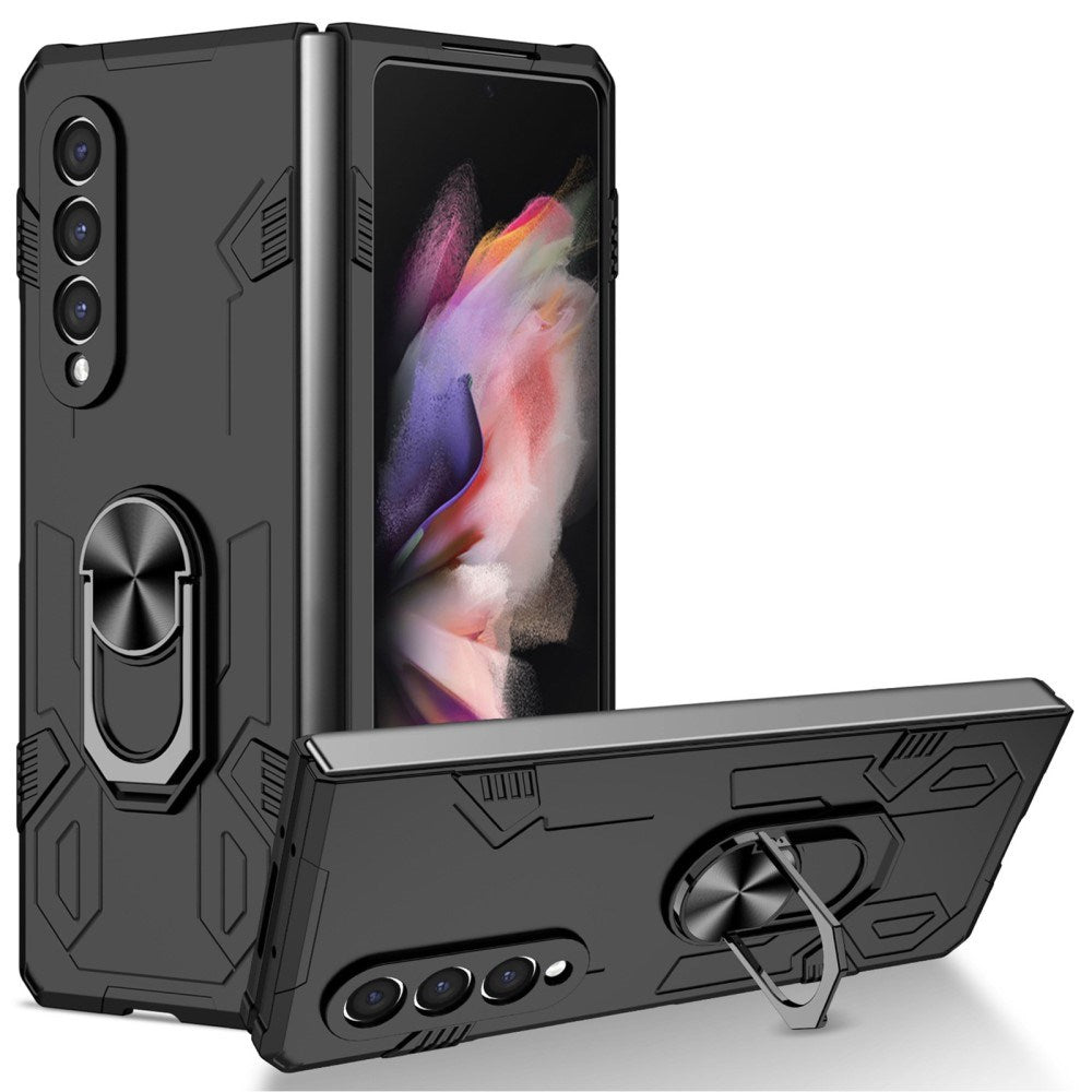 EIDERWOOD Samsung Galaxy Z Fold3 (5G) Håndverker Deksel med Kickstand - Svart
