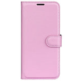 Motorola Moto G42 Litchi Kunstskinn Deksel m. Lommebok - Rosa