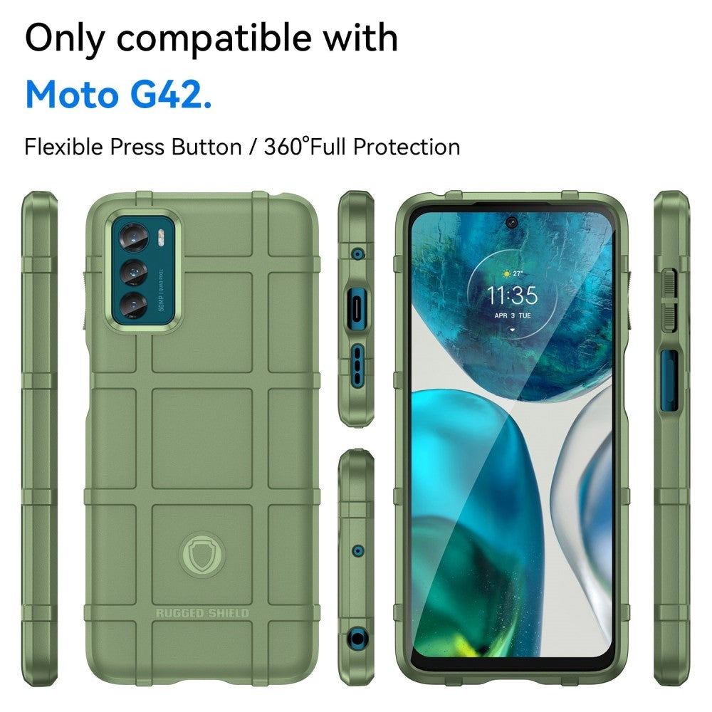 Motorola Moto G42 Rugged Shield Håndverker Deksel - Grønn