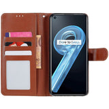 OPPO A76 / Realme 9i Skinndeksel  med Lommebok og Stativfunksjon - Brun