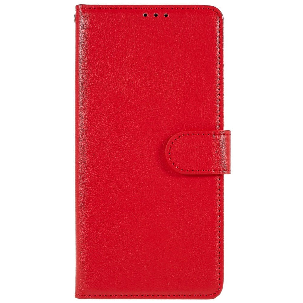 OPPO A76 / Realme 9i Skinndeksel  med Lommebok og Stativfunksjon - Rød