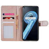 OPPO A76 / Realme 9i Skinndeksel  med Lommebok og Stativfunksjon - Rose Gold