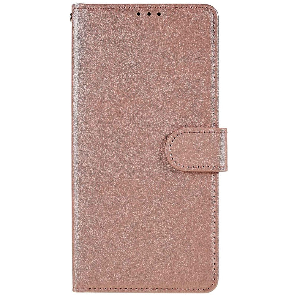 OPPO A76 / Realme 9i Skinndeksel  med Lommebok og Stativfunksjon - Rose Gold
