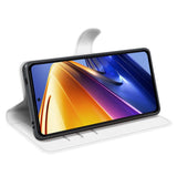 Xiaomi Poco F4 GT Litchi Skinn Flipdeksel m. Lommebok - Hvit