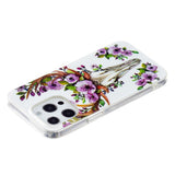 iPhone 14 Pro Fleksibelt TPU-Plastbakdeksel - Blomsterhjort
