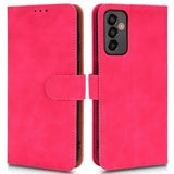 Samsung Galaxy M13 Lær Flip Deksel med Lommebok og Magnetisk Lukking - Rosa
