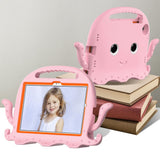 Samsung Galaxy Tab A8 10.5" (2021) Barnedeksel m. Stativ - Octopus - Baby Pink