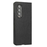 EIDERWOOD Samsung Galaxy Z Fold4 (5G) Plast Deksel med Kunstskinn – Svart