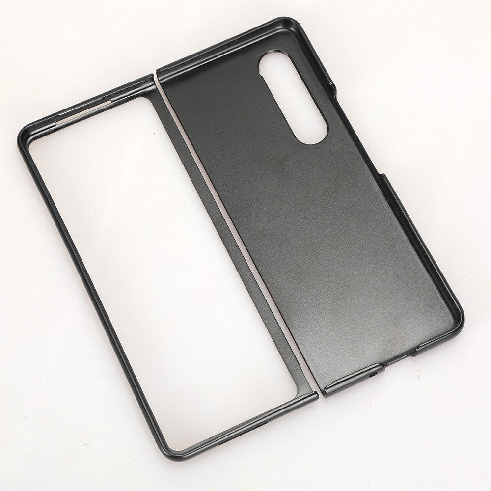 EIDERWOOD Samsung Galaxy Z Fold4 (5G) Plast Deksel med Kunstskinn – Svart