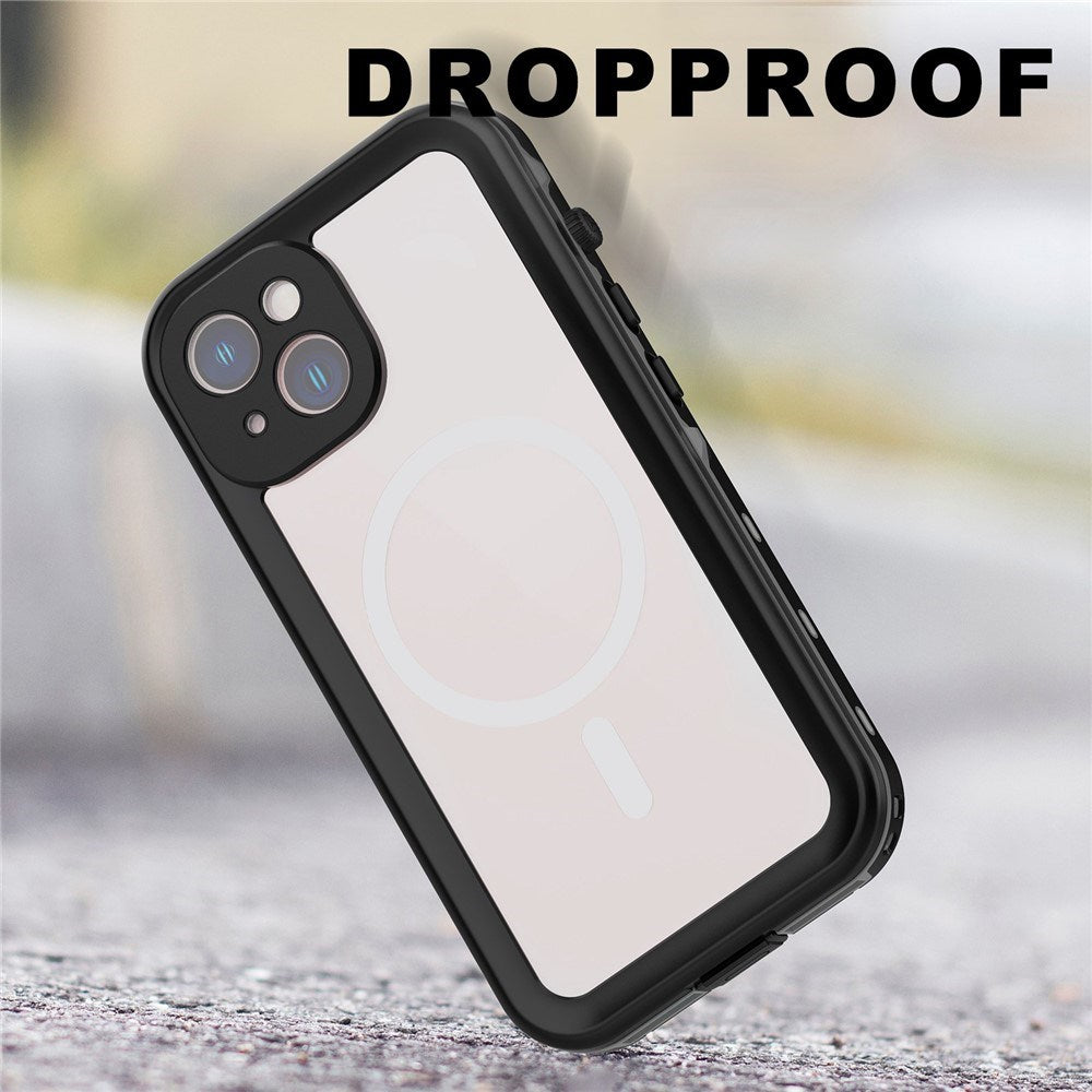 iPhone 14 Redpepper IP68 Vanntett Deksel - MagSafe Kompatibel - Svart / Gjennomsiktig