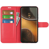 EIDERWOOD Motorola Edge 50 Ultra Litchi Skinn Flip Deksel m. Lommebok - Rød