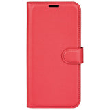 EIDERWOOD Motorola Edge 50 Ultra Litchi Skinn Flip Deksel m. Lommebok - Rød