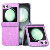 EIDERWOOD Samsung Galaxy Z Flip7 FE / Flip6 Skinnkledd Glitrende Plast Deksel - Lilla