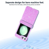 EIDERWOOD Samsung Galaxy Z Flip7 FE / Flip6 Skinnkledd Glitrende Plast Deksel - Lilla
