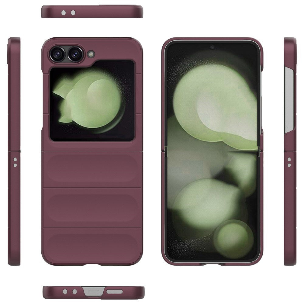 EIDERWOOD Samsung Galaxy Z Flip7 FE / Flip6 Fleksibelt Plastdeksel - Vinrød