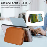 EIDERWOOD Magnetisk Lommebok / Kortholder med Glidelås - MagSafe Kompatibel - Brun