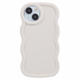 iPhone 15 EIDERWOOD Fleksibelt Plast Wavy Deksel - Hvit